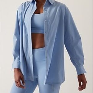 Athleta performance poplin top